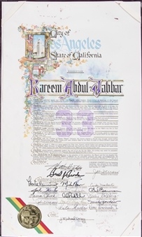 1999 City of Los Angeles Resolution of Kareem Abdul-Jabbar Day (Abdul-Jabbar LOA)